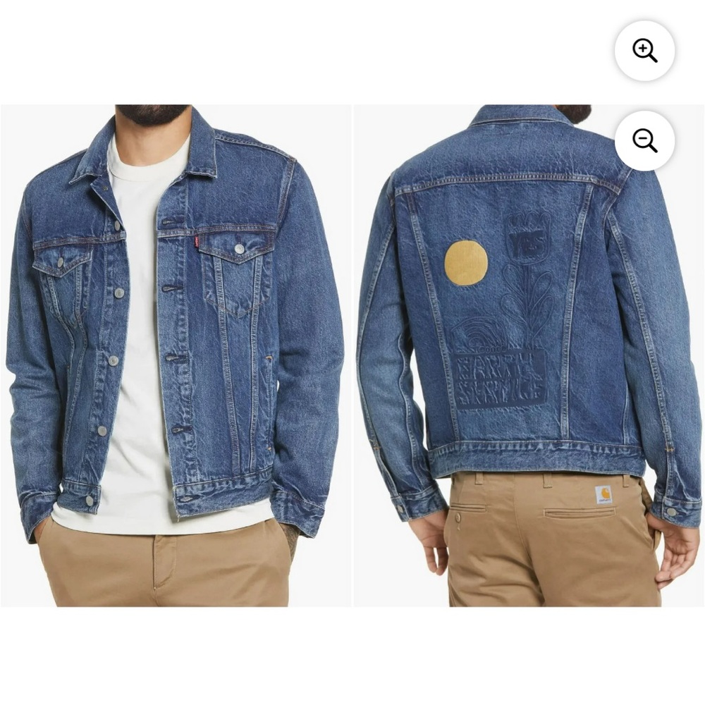 LEVI'S x NATHANIEL RUSSELL EARTH SERVICE WELLTHREAD DENIM JACKET - SZ Medium